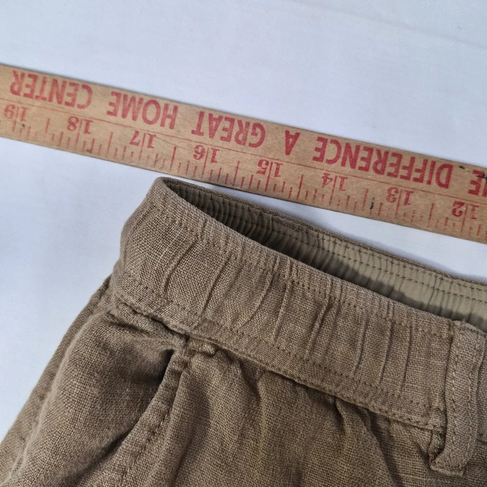The Territory Ahead Sunshine Coast Linen Drawstring Pants Mens Large 32 Brown
